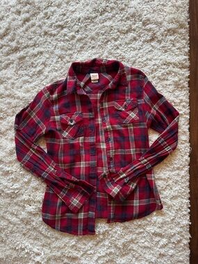 Mossimo Supply Co. Red Plaid Button-Down Shirt • M